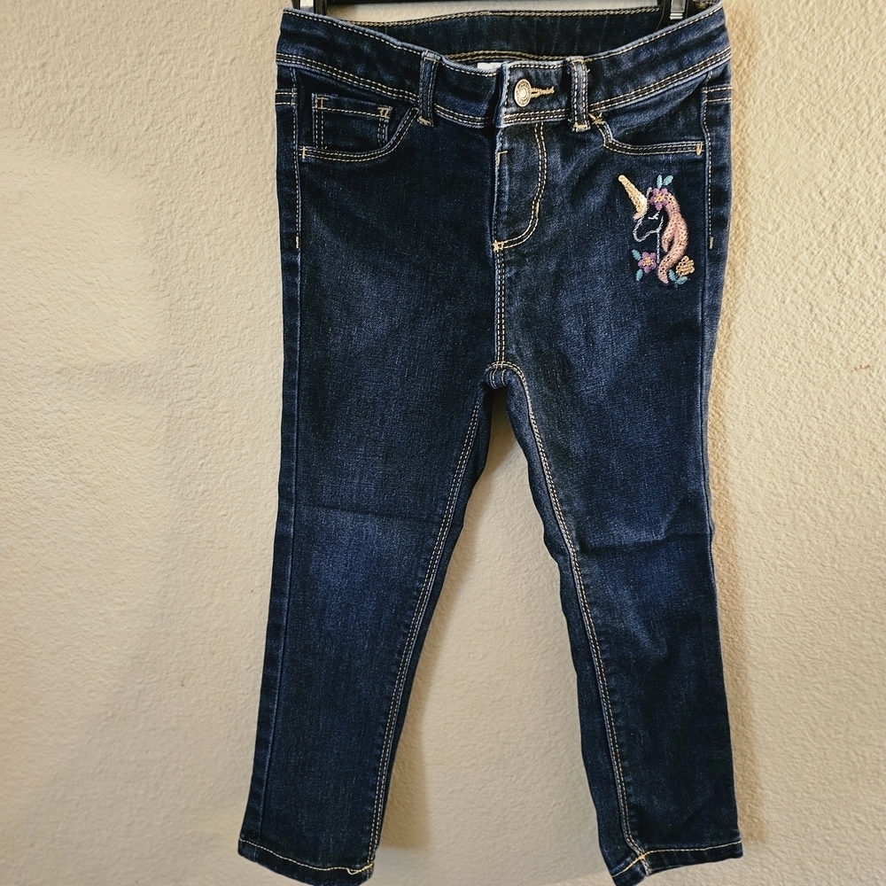 Jumping Beans Dark Blue Denim with Embroidery